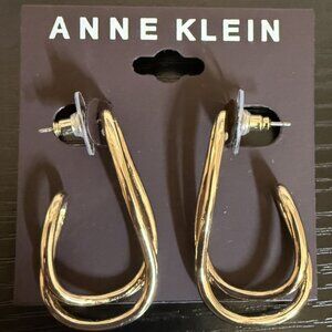 Anne Klein C-Hoop Earrings - Gold-Tone